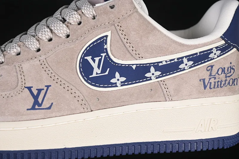 All categories Nk Air Force 1 Air Force series Nk Air Force 1 Low Air Force low top Nike Air Force 1 '07 Low LV joint gray blue pig leather Air Force 1 low top casual sneakers KL1688-004